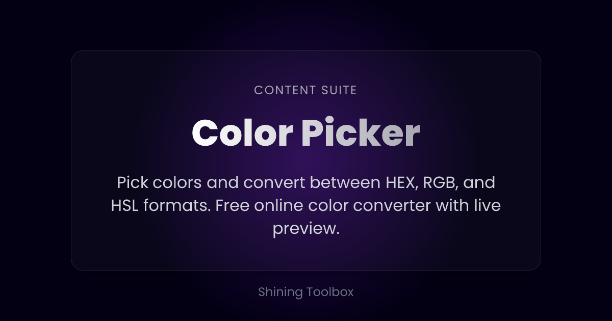 Color Picker | Shining Toolbox