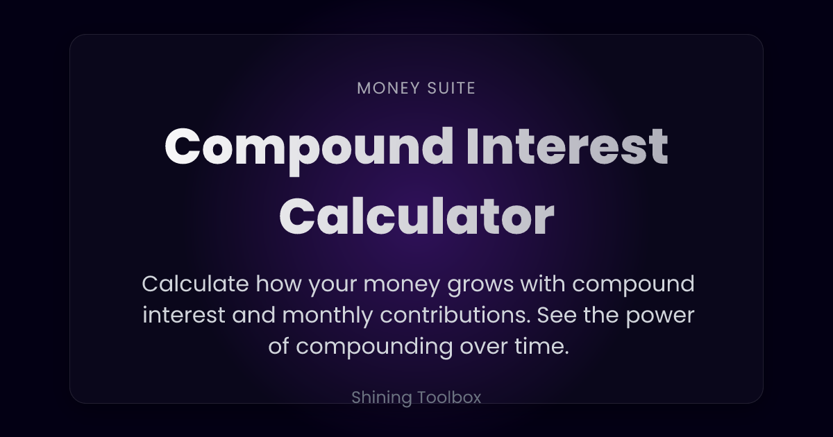 Compound Interest Calculator | Shining Toolbox