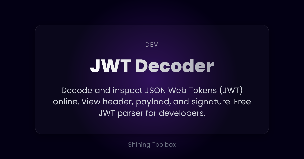 JWT Decoder | Shining Toolbox
