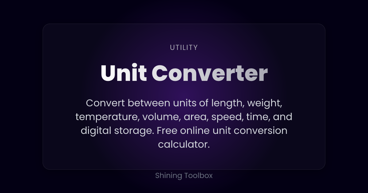 Unit Translator Unit Converter | Shining Toolbox